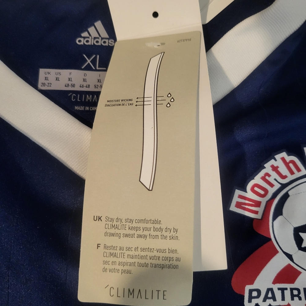 Adidas Kids Dark Blue Soccer Jersey NWT XL - Picture 6 of 11
